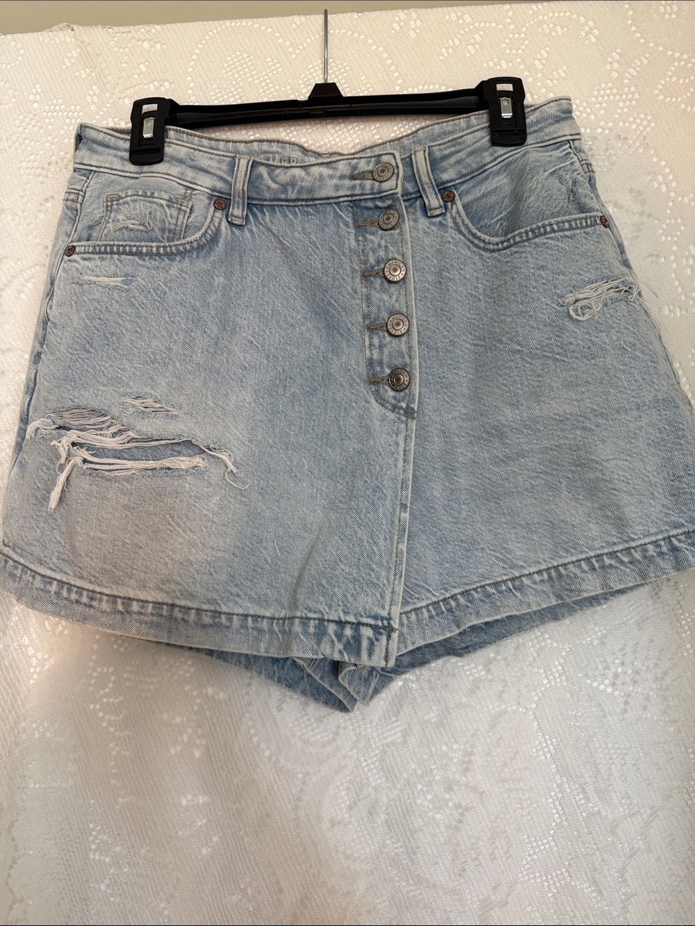 American Eagle Light Blue Comfort Stretch Denim Skort